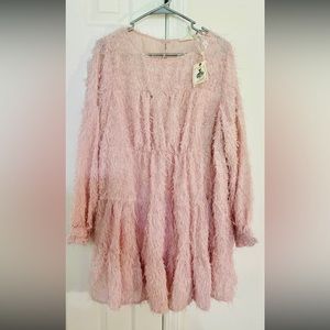 Easel pink babydoll dress